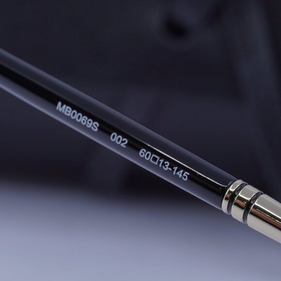 Montblanc MB0069S 002 Aviator Sunglasses - Black/Gold/Green - Picture 7 of 10